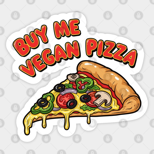 Buy Me Vegan Pizza Sticker by enrynz